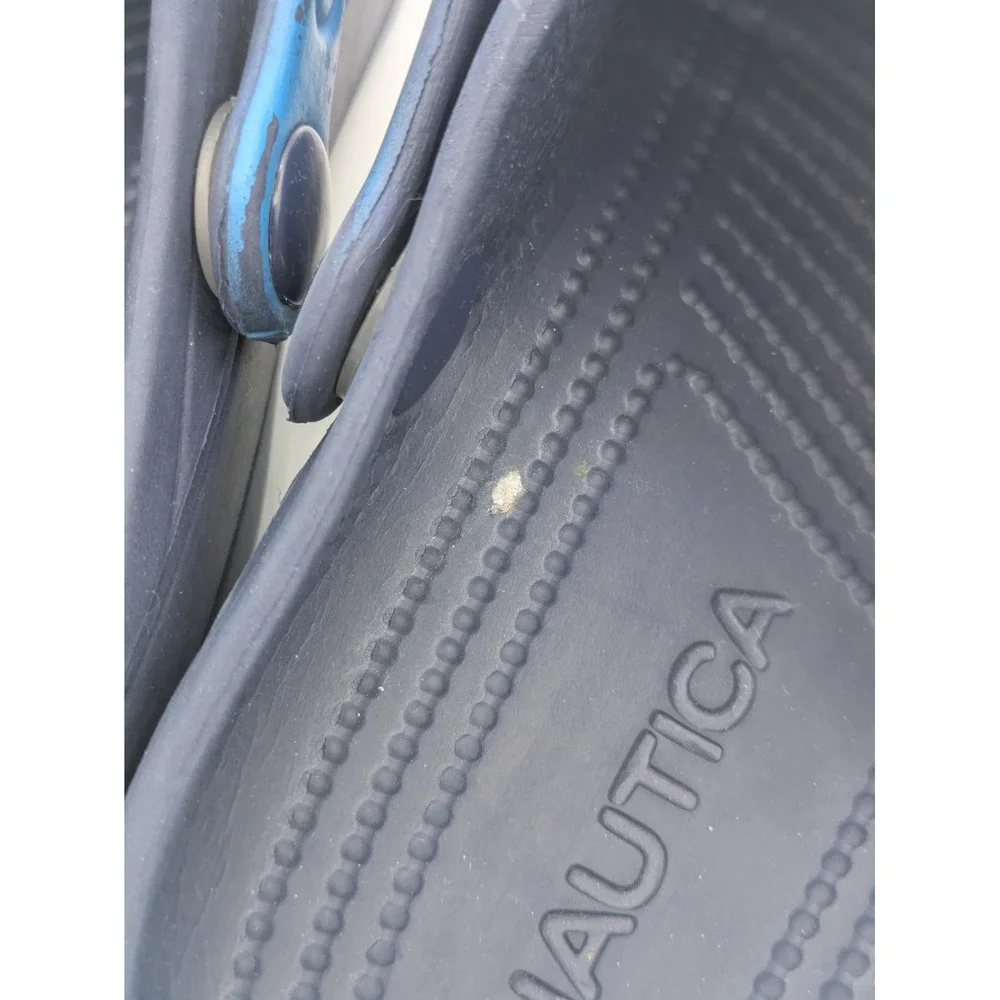 Nautica Kids Clogs Size 2 Navy Blue Water Shoes Slip On Beach Rubber